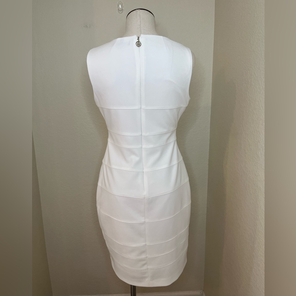 Tommy Hilfiger White Sheath Dress Size 6 - Picture 9 of 10